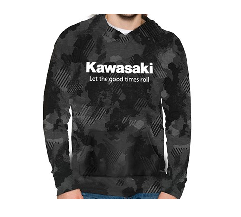 Kawasaki LTGTR Camo Long Sleeve Hooded Shirt