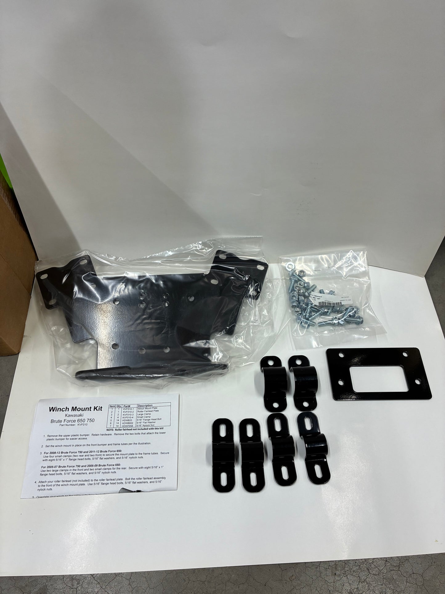 KVF010 WINCH MOUNT FITS BRUTE FORCE 650 INDEPENDENT, BRUTE FORCE 750 2005-2012