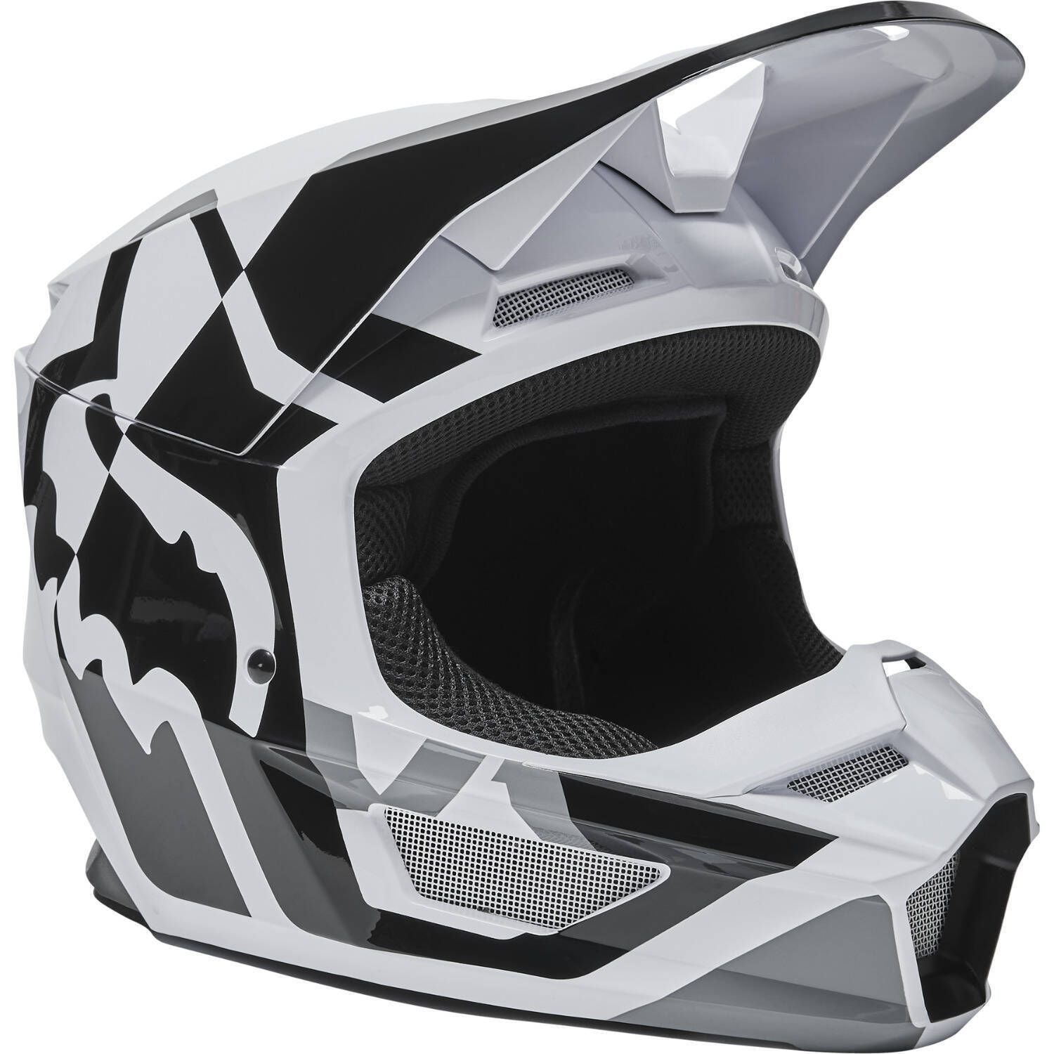 Fox Racing V1 Lux Helmet Black/White - Ottawa Goodtime Centre 